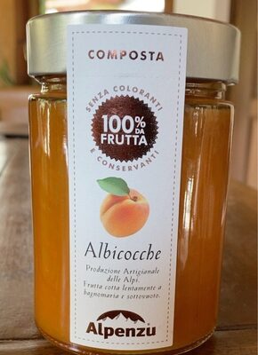 Composta di albicocche front packaging