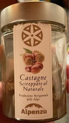 Castagne sciroppate al naturale front packaging