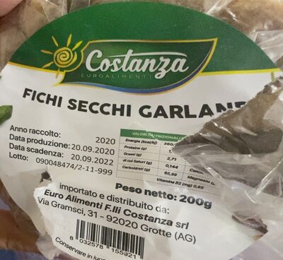 Fichi secchi front packaging