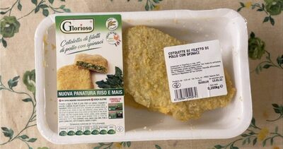 Cotoletta di filetti di pollo con spinaci