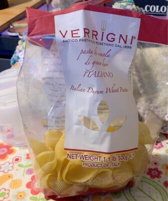 Pasta verrigni front packaging