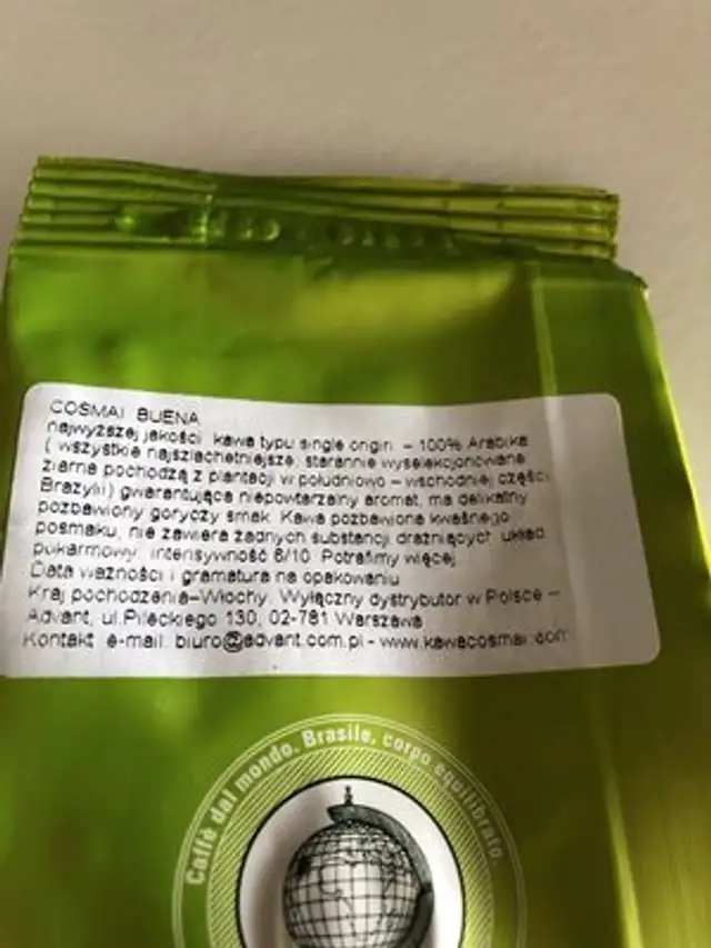 Buena ingredients label