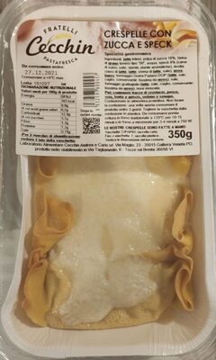 Crespelle con zucca e speck