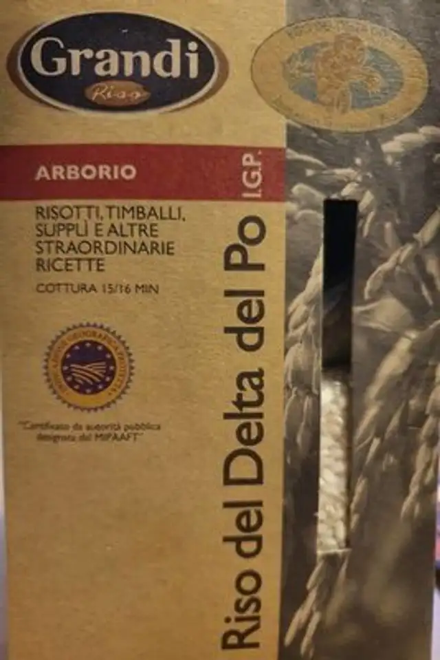 Riso del Delta del Po Arborio IGP front packaging