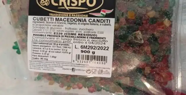 Cubetti macedonia canditi