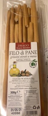 Filo di pane grissini stirati a mano