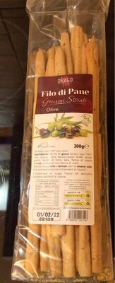 Grissini stirati con olive front packaging