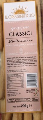 Grissini classici stirati a mano