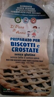 Preparato per biscotti e crostate