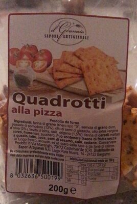 quadrotti alla pizza front packaging