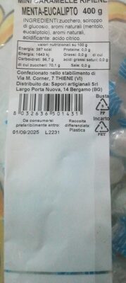 Mini caramelle ripiene menta - eucalipto