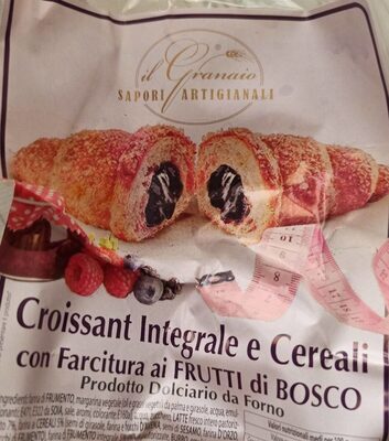 Croissant integrale e cereali con farcitura ai frutti di bosco