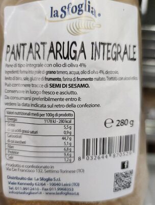 Pane tartaruga integrale