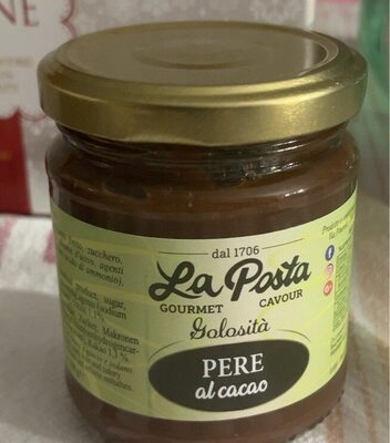 Pere al cacao front packaging