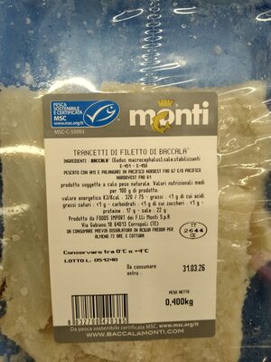 Trancetti di filetto di baccalà