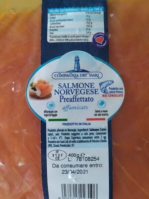 Salmone norvegese affumicato preaffettato