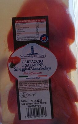 Carpaccio di salmone front packaging