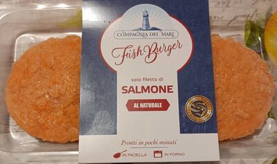 Fishburger di salmone al naturale congelato
