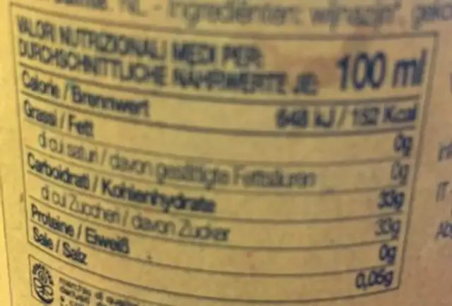 Vinaigre Balsamique 500 ML Red 3 Ans Guerzoni nutrition facts table