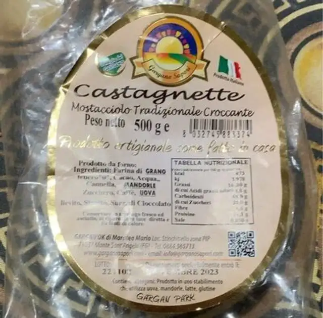 Castagnette Mostacciolo tradizionale croccante