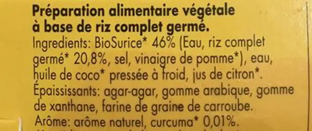 Smokeyrisella ingredients label