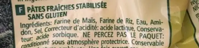 Farabella Trofie Rustiche ingredients label