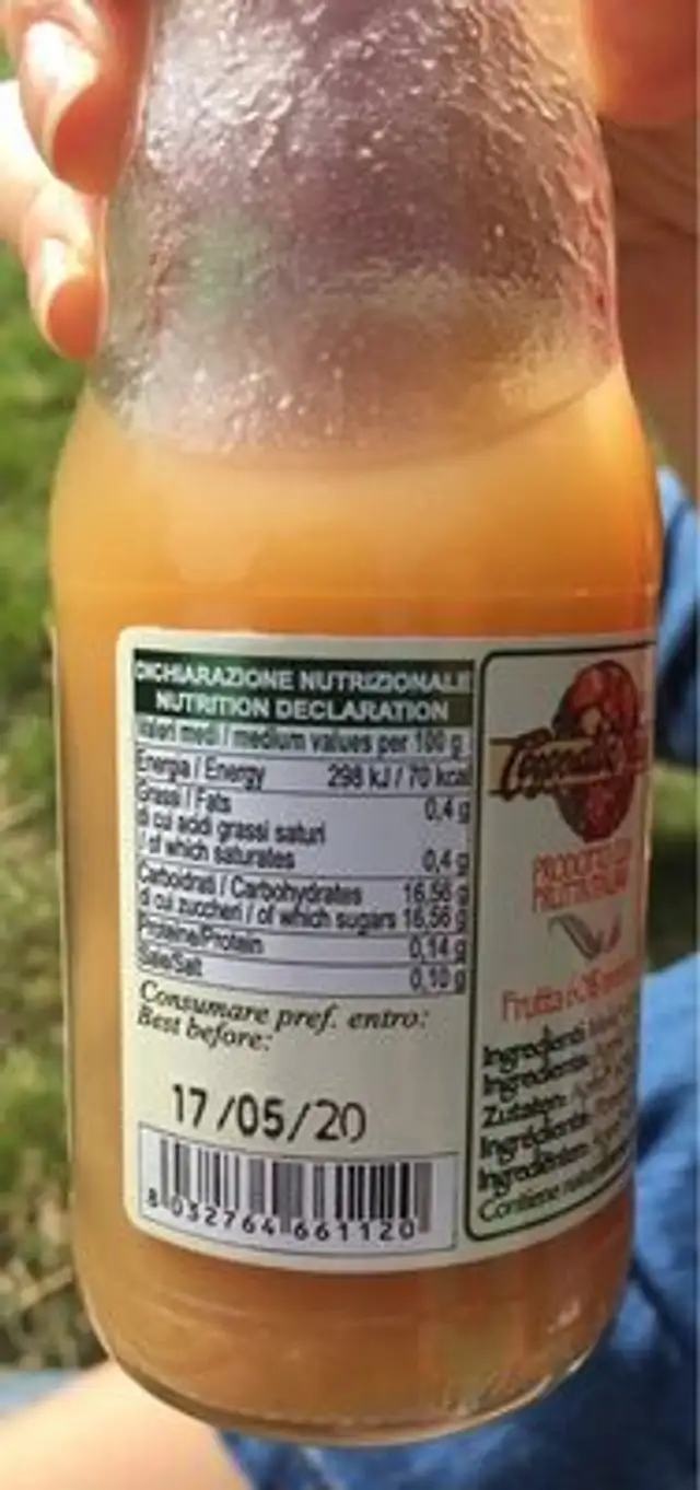Jus de pomme Mela nutrition facts table