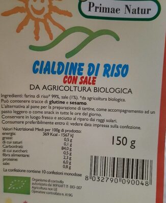 Cialdine di riso
