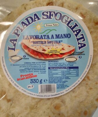 La piada sfogliata front packaging
