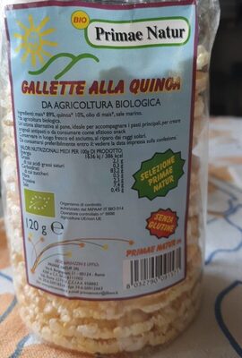 Gallette alla quinoa front packaging