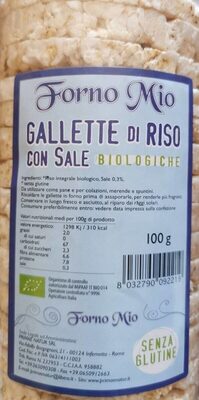 Gallette di riso con sale biologiche