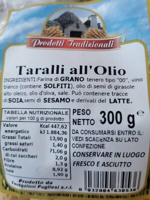 Taralli all'Olio front packaging