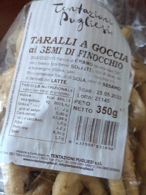 Taralli a goccia ai semi di finocchio
