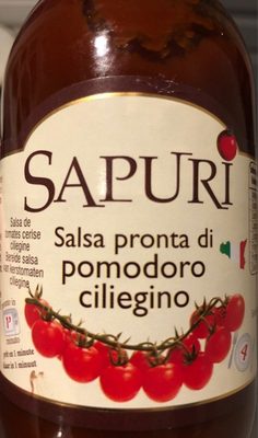 Salsa pronta di pomodoro ciliegino front packaging