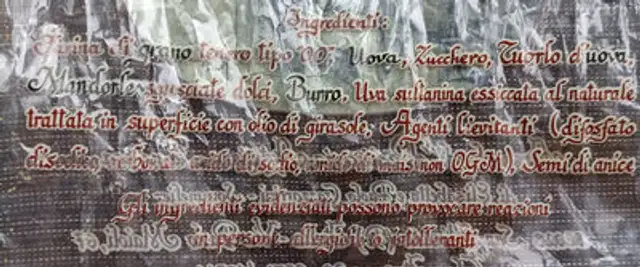 Il Cantuccio di Federigo ingredients label