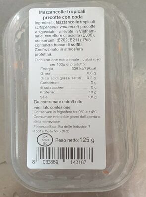 Mazzancolle precotte front packaging
