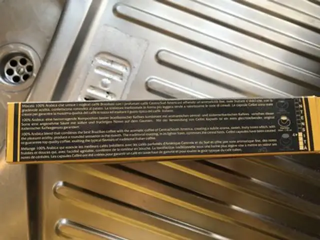 Cellini Capsule Espresso Cremoso ingredients label