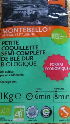 Petite coquillette semi-complete de blé dur front packaging