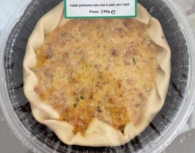 Torta patate porri e speck front packaging