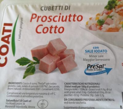 Cubetti di prosciutto cotto