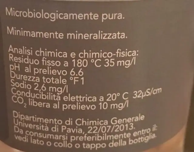 Bolle stille ingredients label