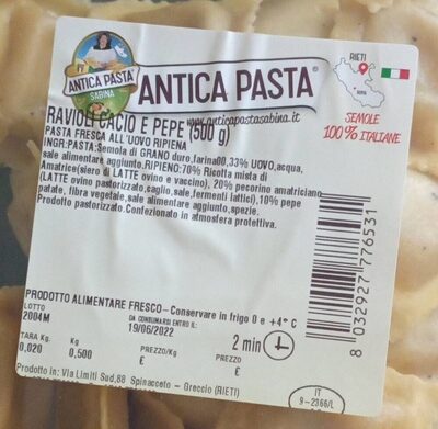 Ravioli cacio e pepe