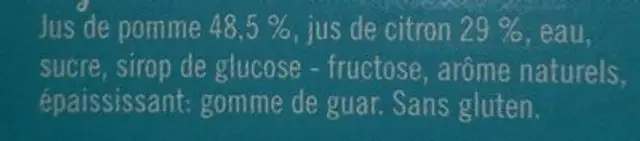 Ice pop! ingredients label