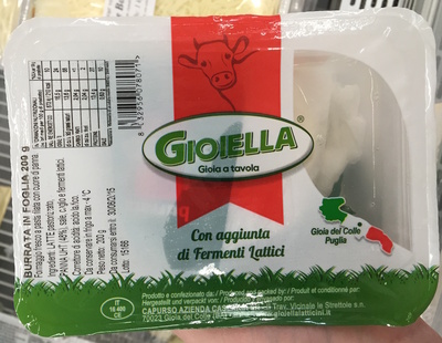 Burrata in foglia - Fromage frais à pâte filée avec cœur de crème