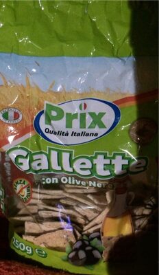 Gallette con olive nere front packaging