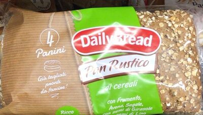 Pan rustico ai cereali front packaging