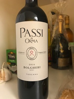 Passi di Orma Bolgheri Doc Toscana 2016