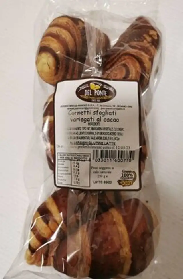 Cornetti sfogliati variegati al cacao