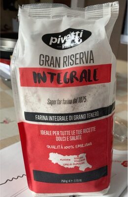 Farina integrale di grano tenero front packaging