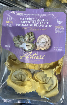 Cappellacci aux artichauts et fromage piave aop